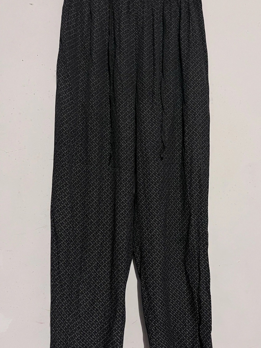 Expressions Black Geometric Acetate Rayon Pants Plus Size 20W